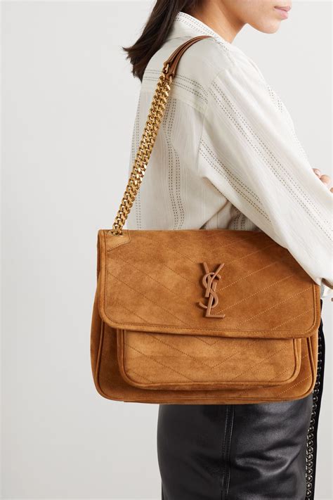 ysl brown quilted bag|saint laurent quilted shoulder bag.